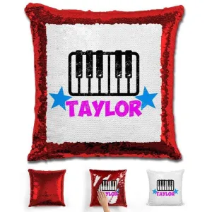 Piano Personalized Magic Sequin Pillow