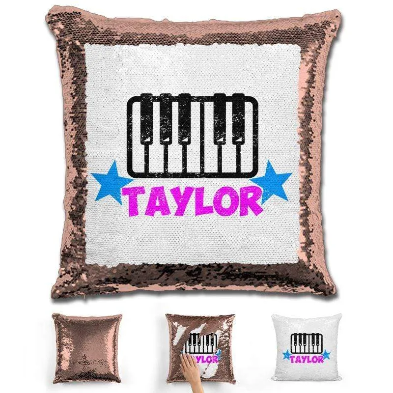 Piano Personalized Magic Sequin Pillow