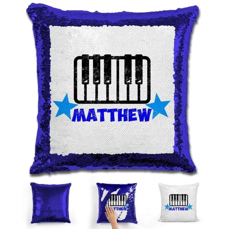 Piano Personalized Magic Sequin Pillow