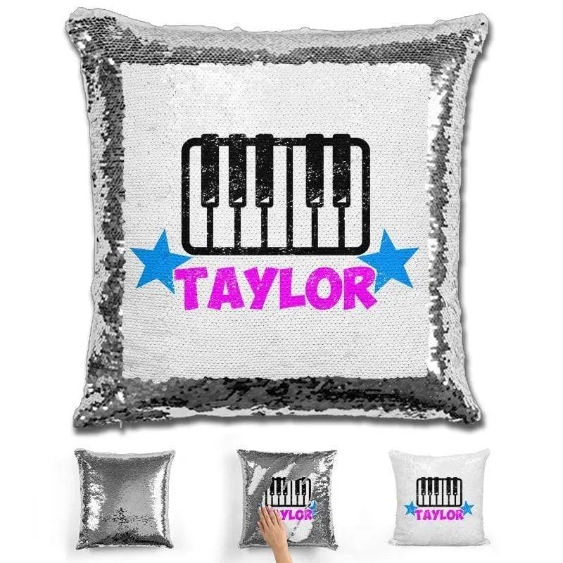 Piano Personalized Magic Sequin Pillow