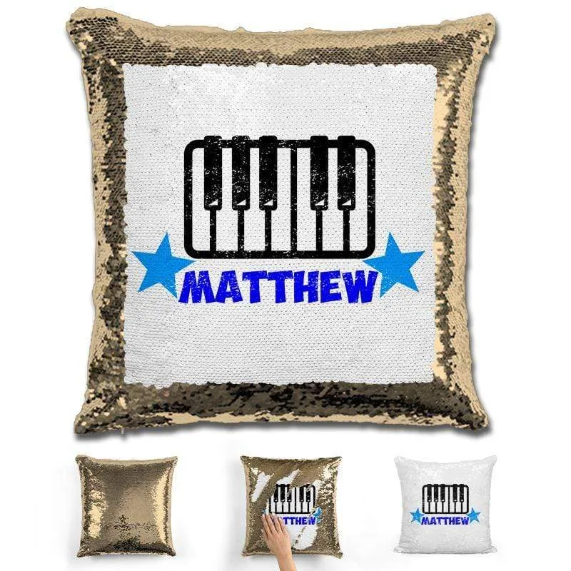 Piano Personalized Magic Sequin Pillow
