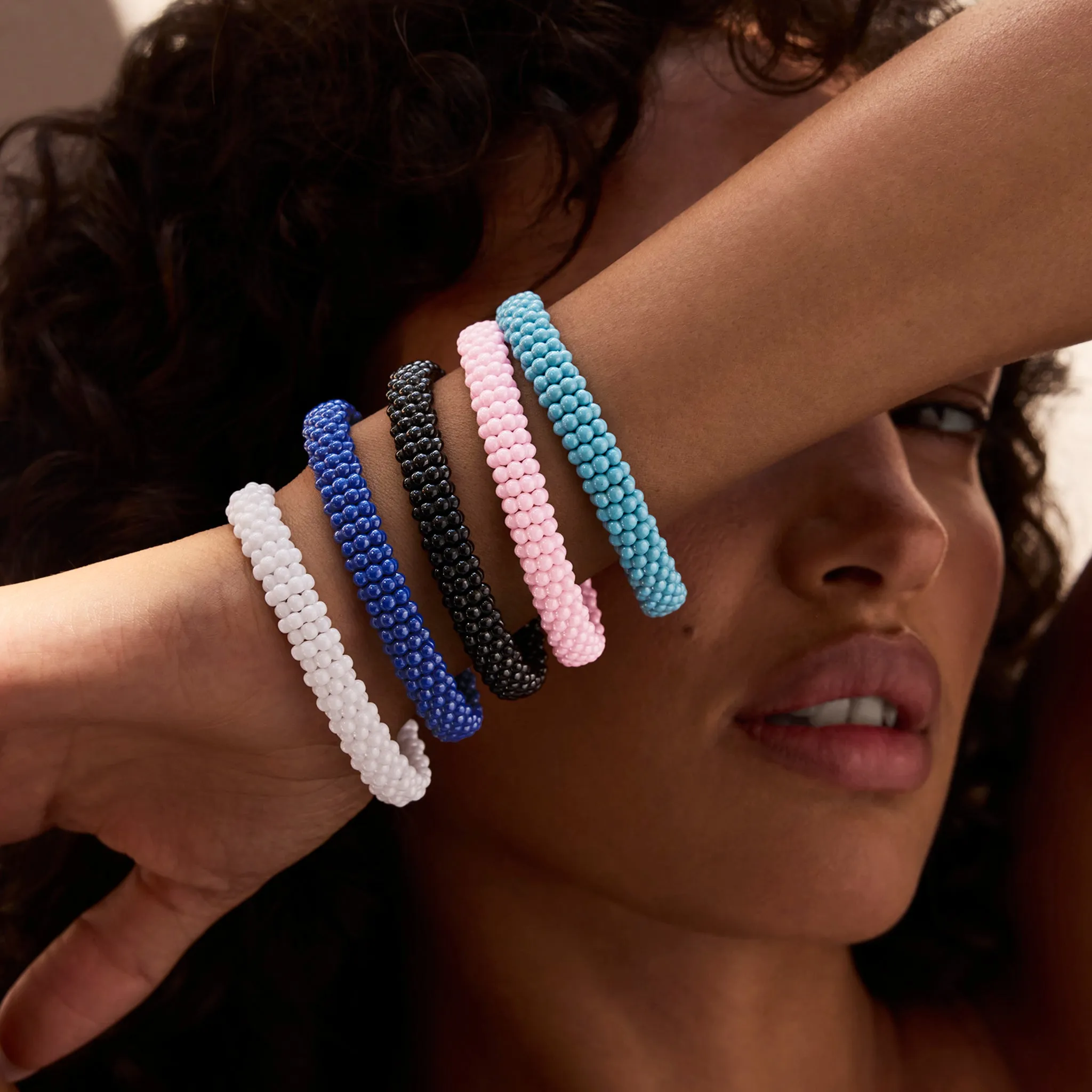 Pink Caviar Pink Ceramic Beaded Bracelet | 9mm