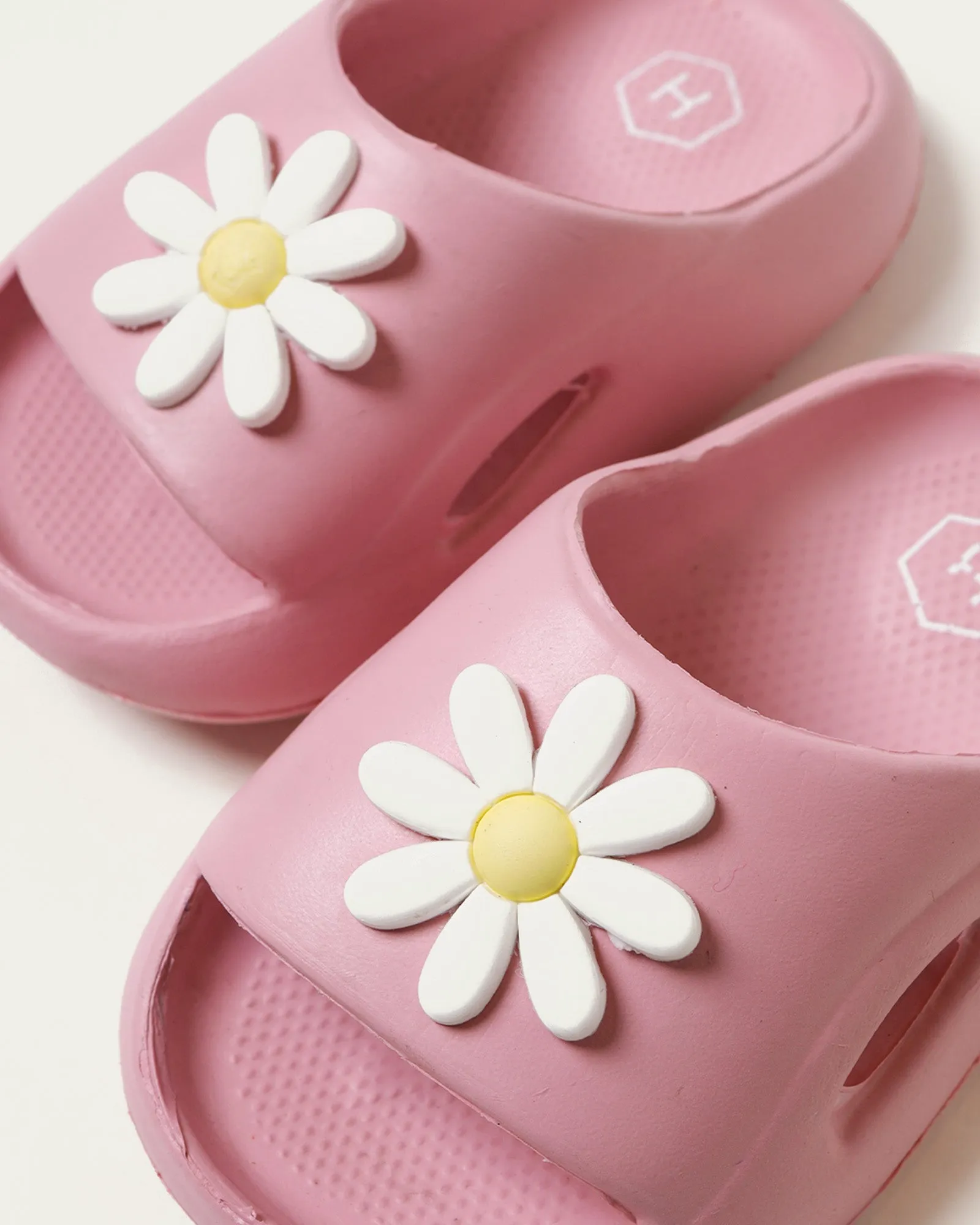 Pink Floral Slippers
