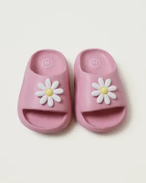 Pink Floral Slippers