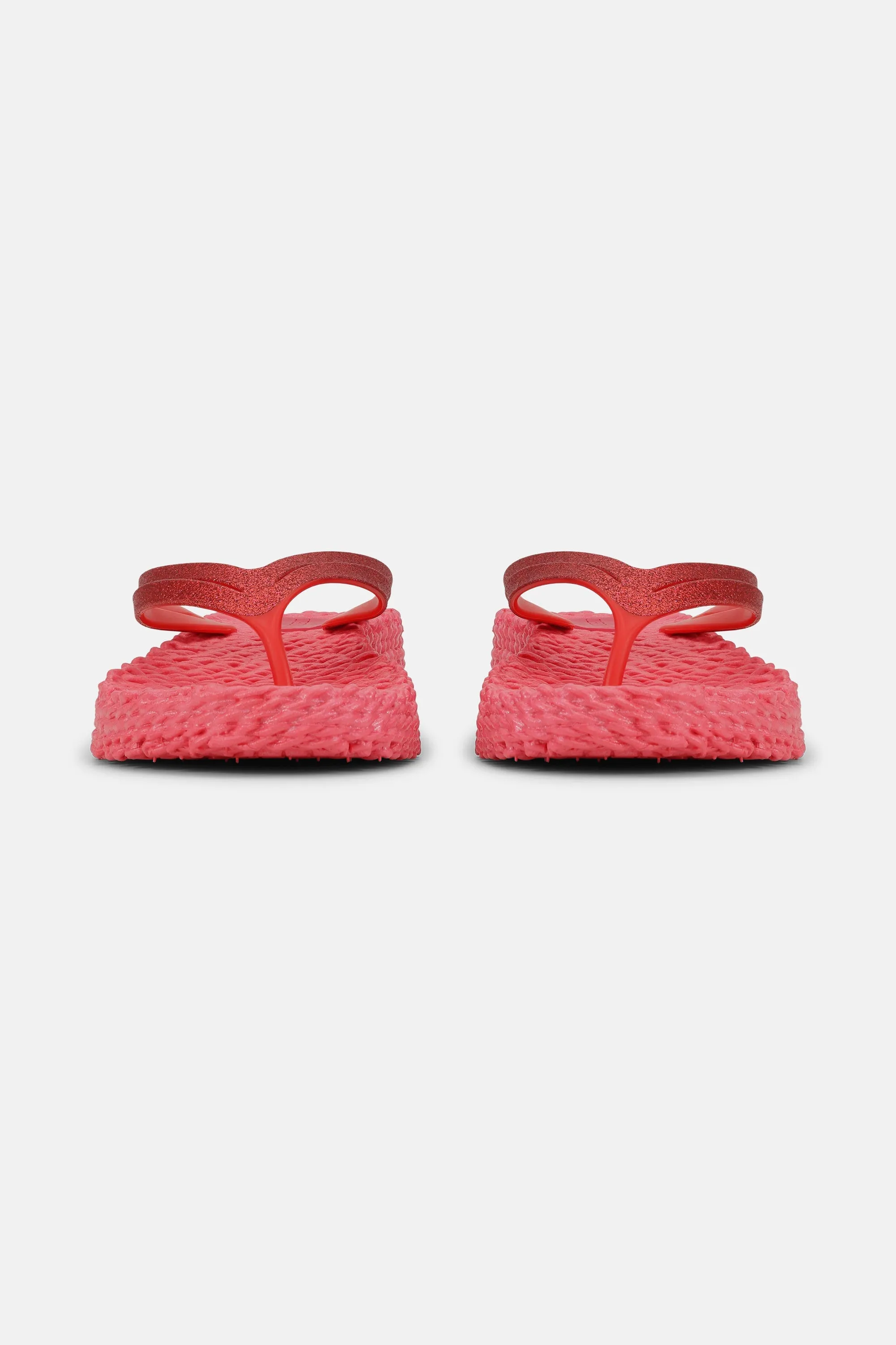 Platform Flip-flops Glitter - Raspberry