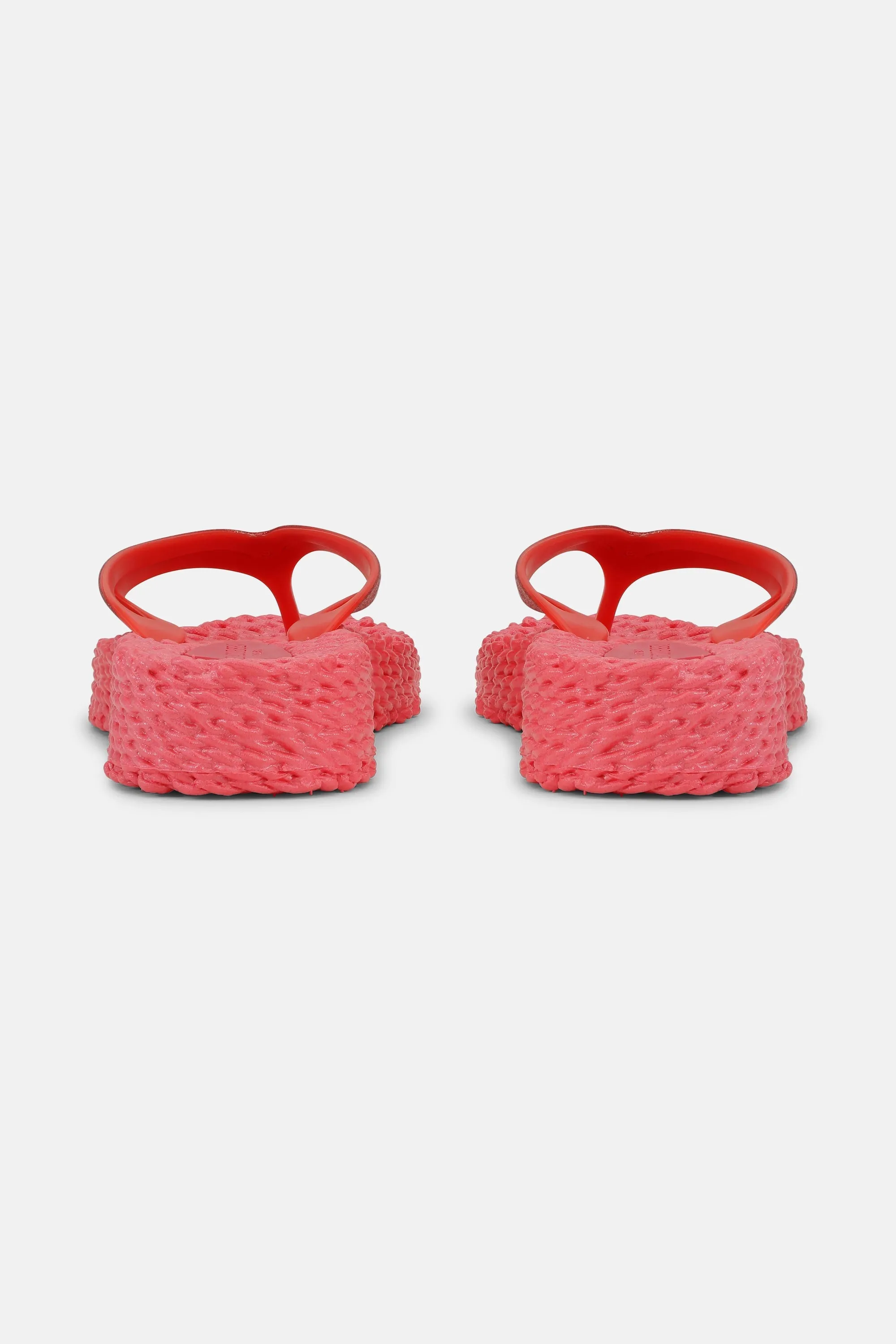 Platform Flip-flops Glitter - Raspberry