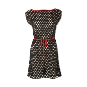 Prada Navy Perforated Dress