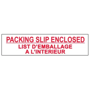 Printed Tape - Packing Slip Enclosed - 48mm x 66m - 48 Rolls / Case