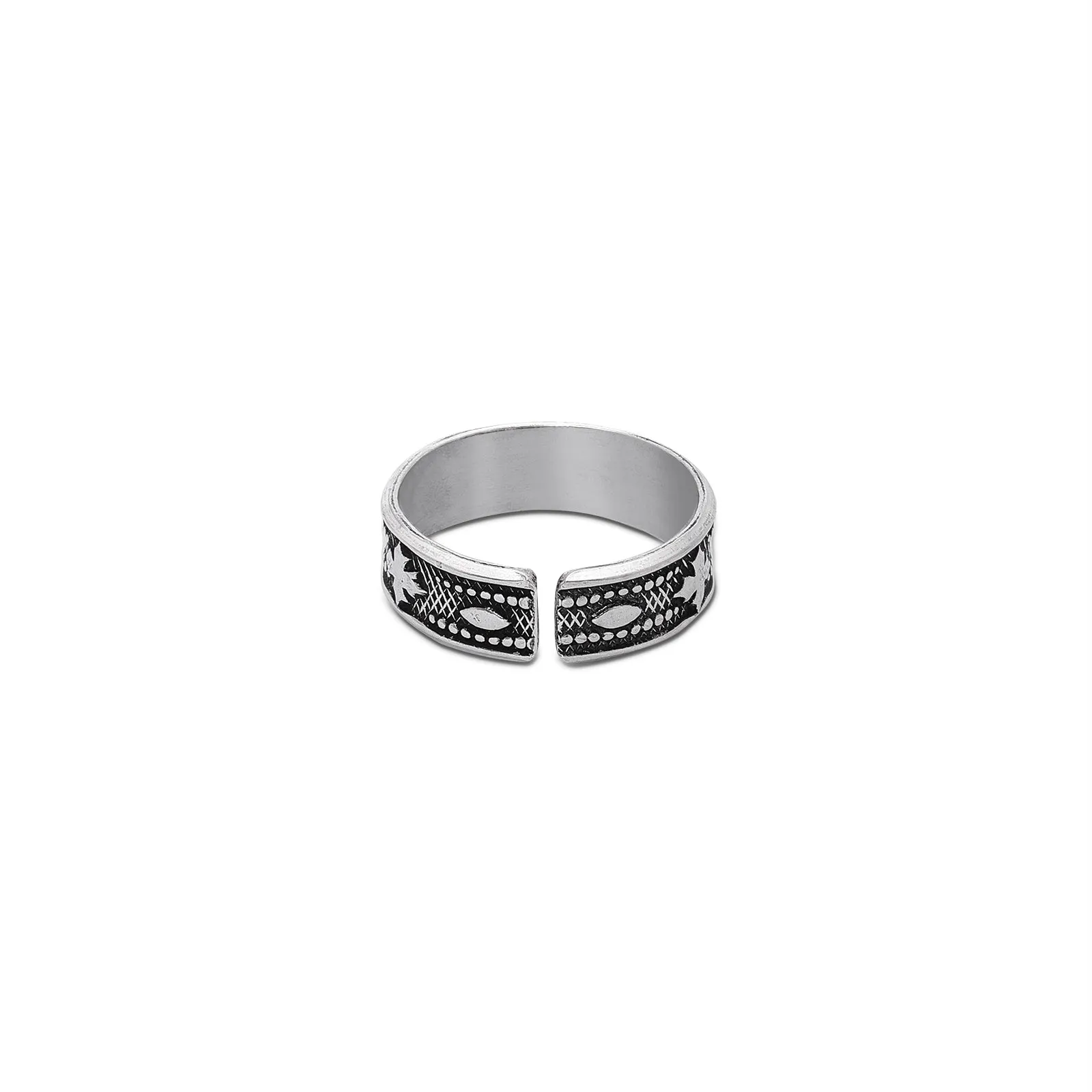 Pure Silver Toe Ring - Leaf Whisper With Die-Casting