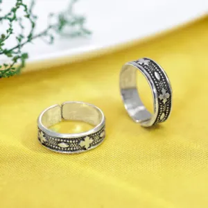Pure Silver Toe Ring - Leaf Whisper With Die-Casting
