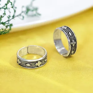Pure Silver Toe Ring - Leaf Whisper With Die-Casting