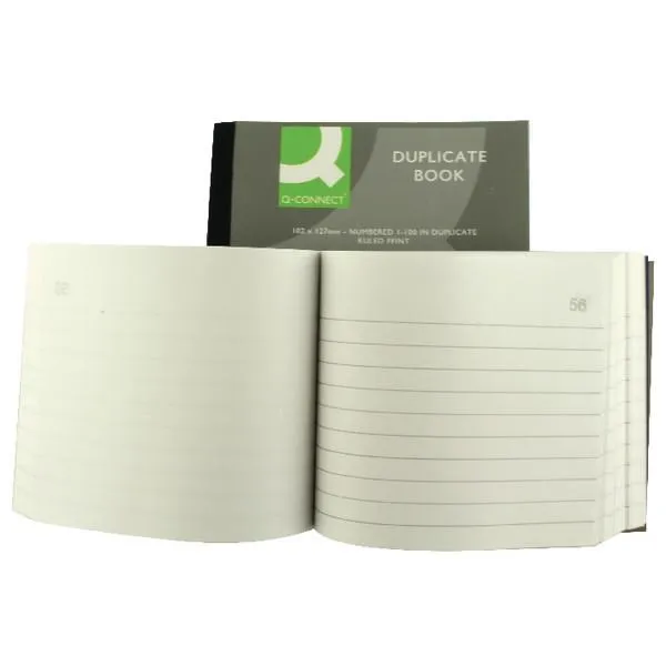 Q-Connect Duplicate Book 4x5 Inches Ruled Feint KF04094