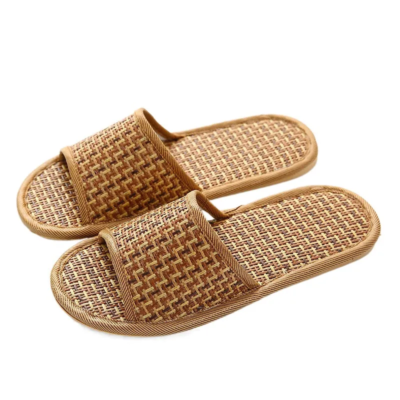 Rattan Mat Woven Straw Slippers