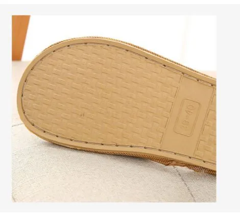 Rattan Mat Woven Straw Slippers