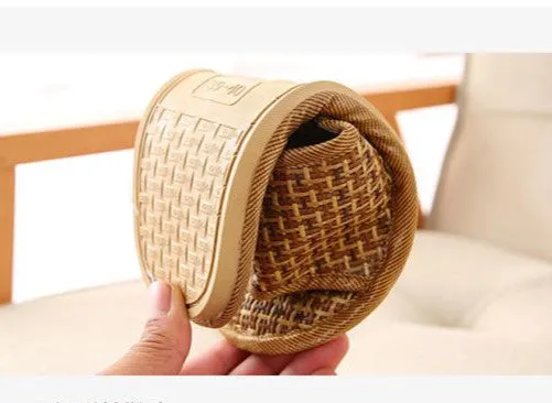 Rattan Mat Woven Straw Slippers