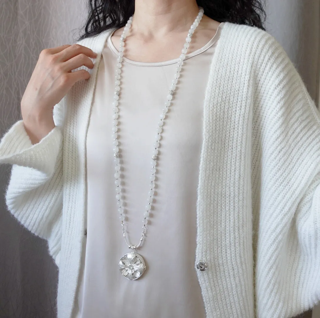 Return to Origin Multi-style Moonstone Beaded Necklace with Tassels