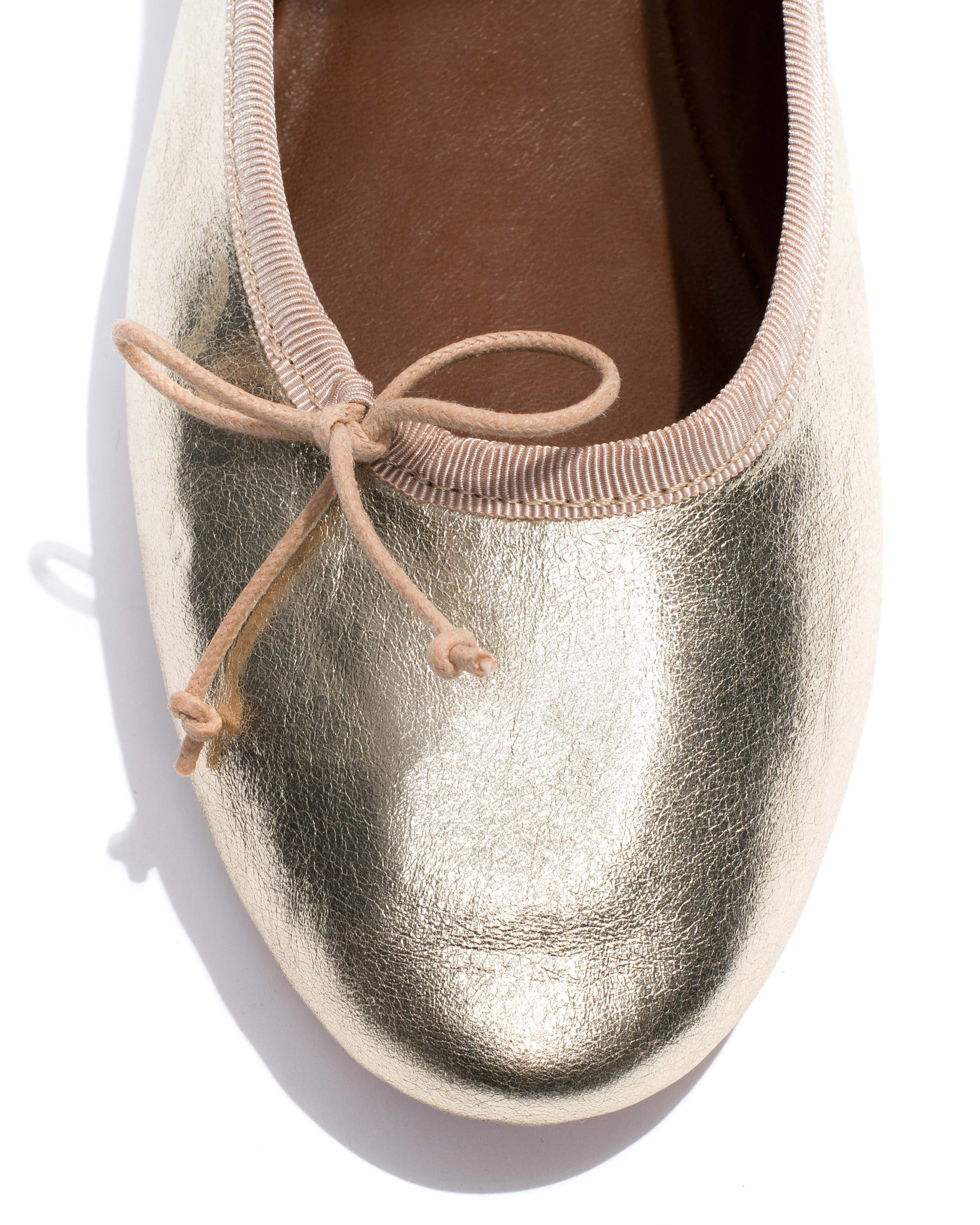 Rhina Grained metallic lamb Champagne