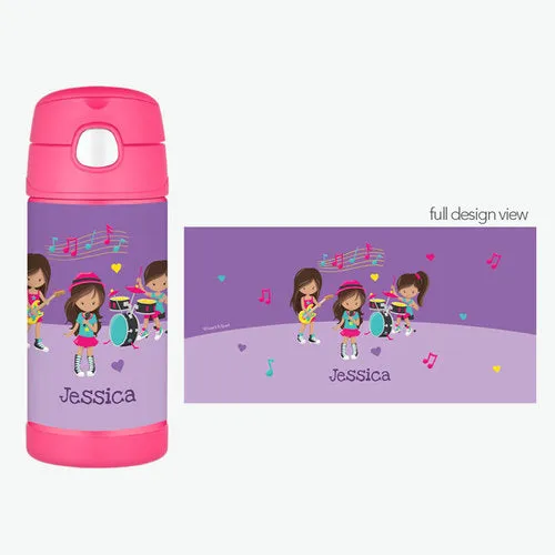 Rock and Roll Band Personalized Thermos Bottle