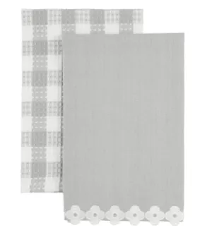 Sage Embroider Edge Towel Set