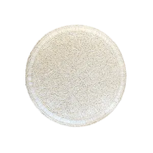 Set of 2 Kaiser Round Beaded Placemat - White