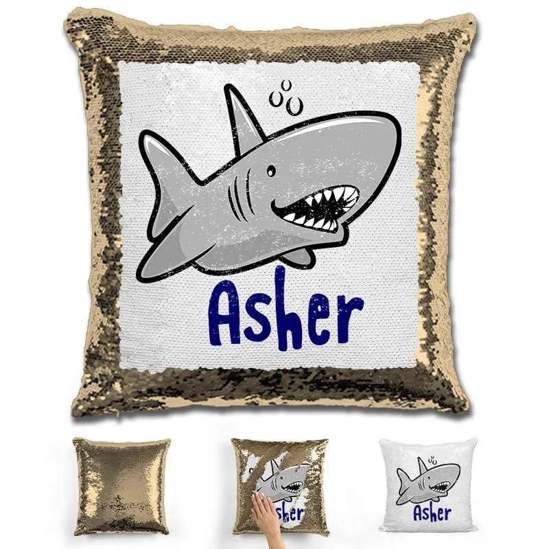 Shark Personalized Magic Sequin Pillow