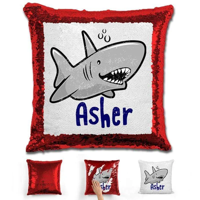 Shark Personalized Magic Sequin Pillow