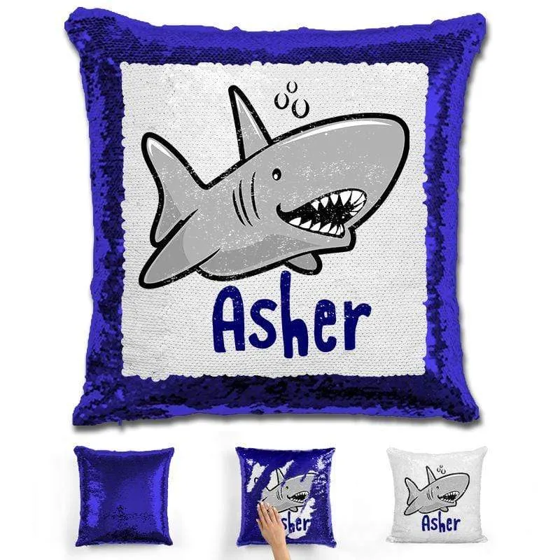 Shark Personalized Magic Sequin Pillow