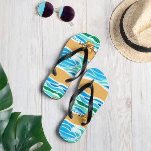 Side waves - Hibiscus Surfwear - Ethical Mens Flip-Flops