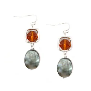 SILVER OX/TORT EARRINGS  #SE32317_SIL_OX-TORT (MD7)