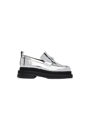 Simone Rocha Heart Toe Platform Loafers Silver