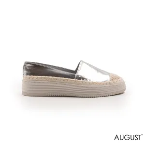 SLIVER METALLIC LOAFERS WITH DETAILS TOUCH