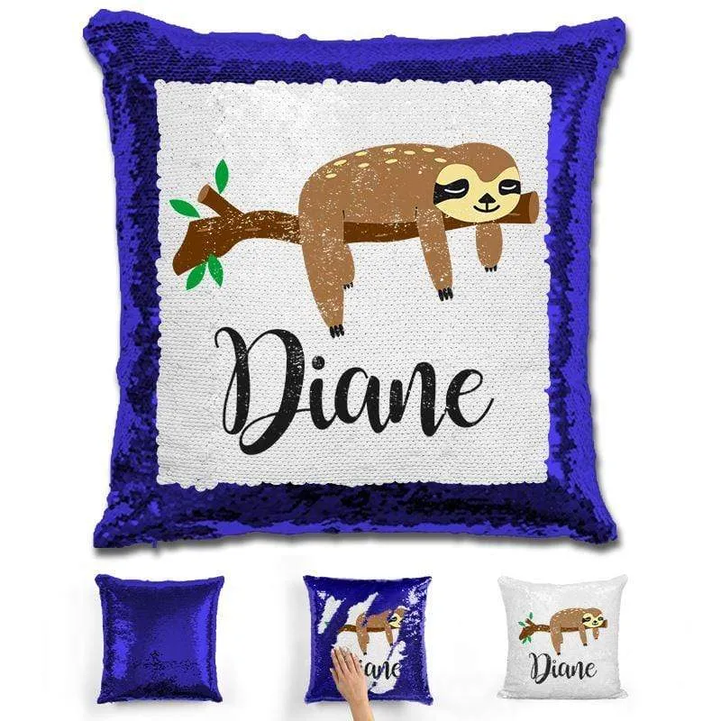 Sloth Personalized Magic Sequin Pillow