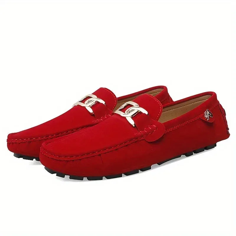 Split Leather Men Loafers Slip on Flats Casual Shoes for Women Moccasins Super Soft Female Footwear