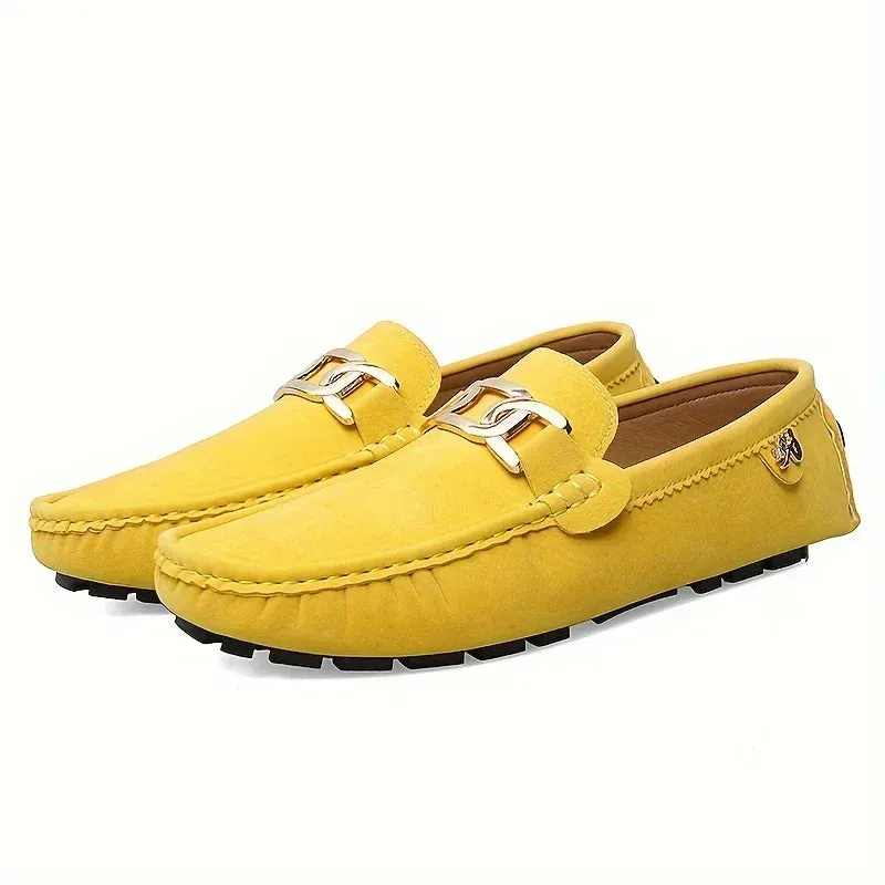 Split Leather Men Loafers Slip on Flats Casual Shoes for Women Moccasins Super Soft Female Footwear