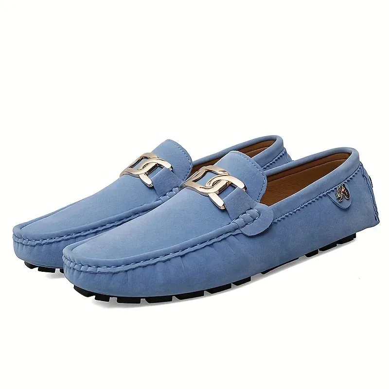 Split Leather Men Loafers Slip on Flats Casual Shoes for Women Moccasins Super Soft Female Footwear