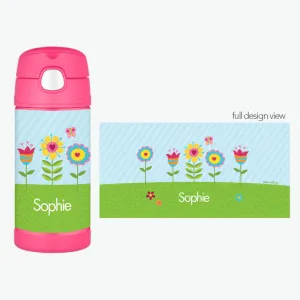 Spring Blooms Personalized Thermos Bottle