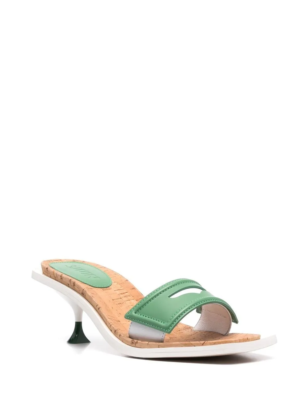 square-toe leather sandals