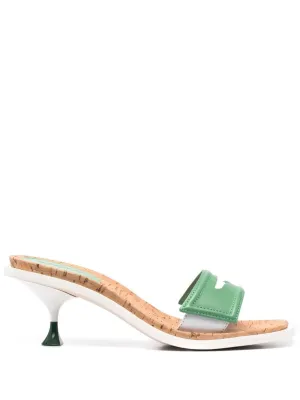 square-toe leather sandals