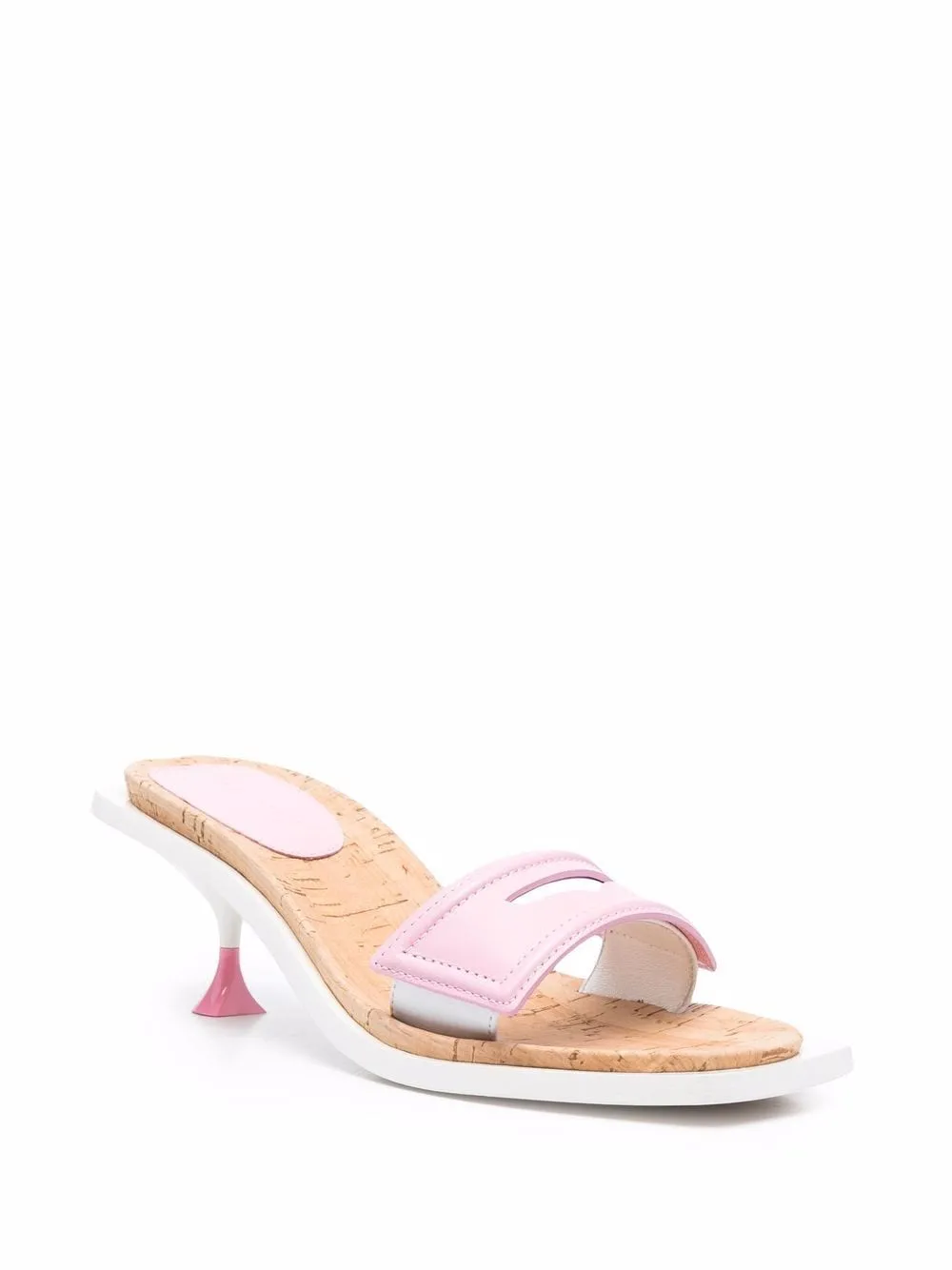 square-toe leather sandals
