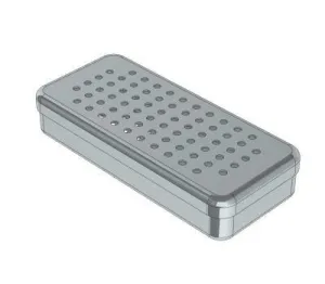 Stainless Steel Box - 17 x 7 x 3 cm perforated (185014)