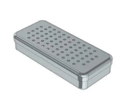 Stainless Steel Box - 17 x 7 x 3 cm perforated (185014)