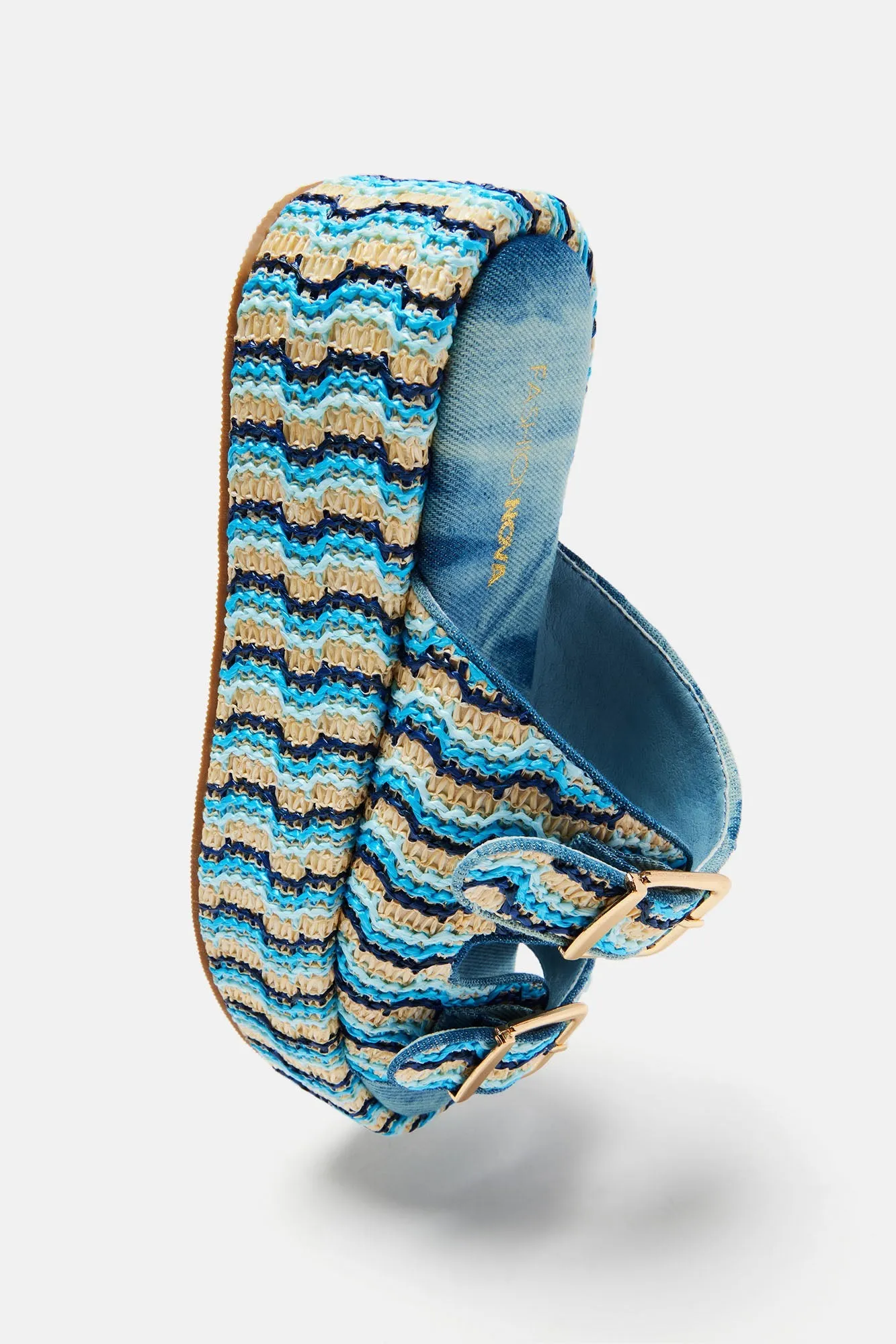 Stay Chill Flatform Sandals - Blue/combo