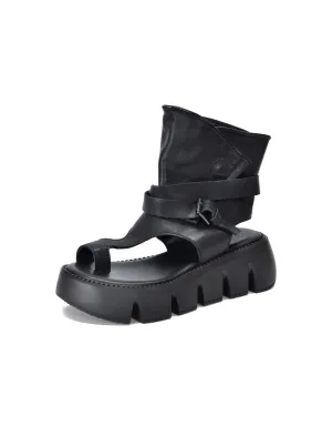 Summer Breathable Toe Ring Platform Sandals Boots