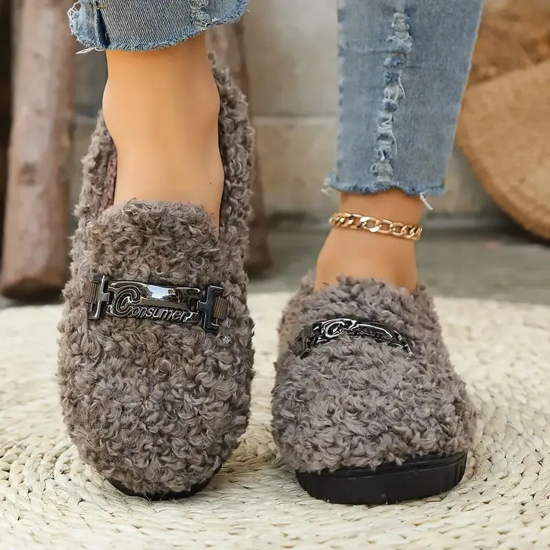 Talullah – Gezellige loafers gemaakt van pluche bont