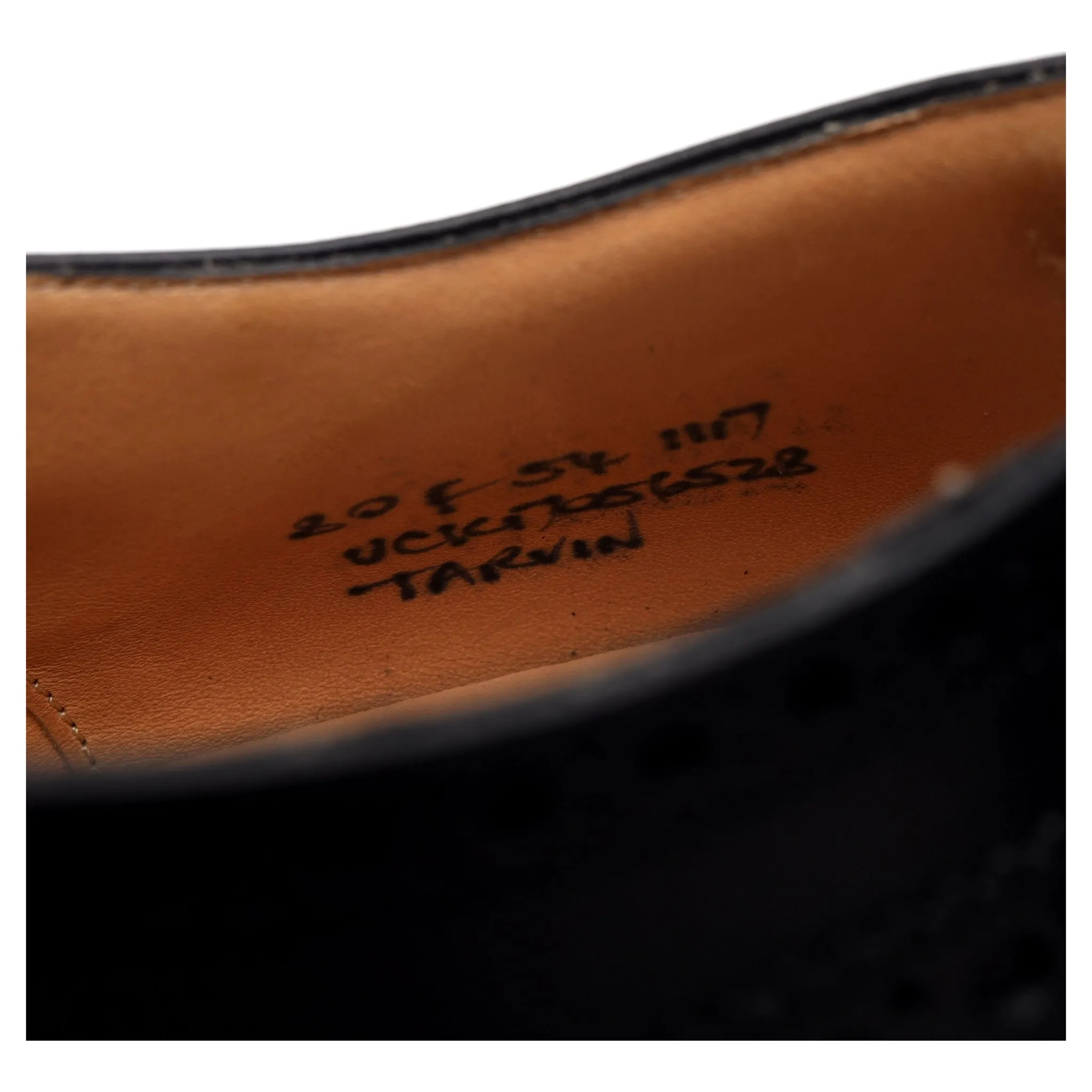 'Tarvin' Black Leather Oxford Brogues UK 8 F