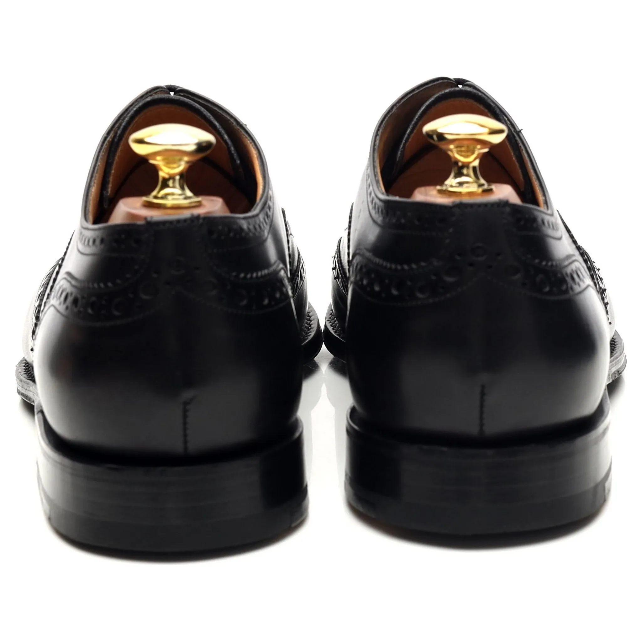 'Tarvin' Black Leather Oxford Brogues UK 8 F