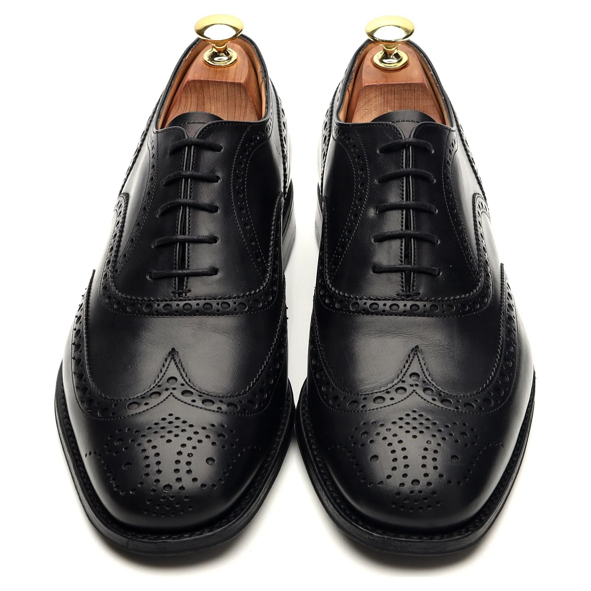 'Tarvin' Black Leather Oxford Brogues UK 8 F