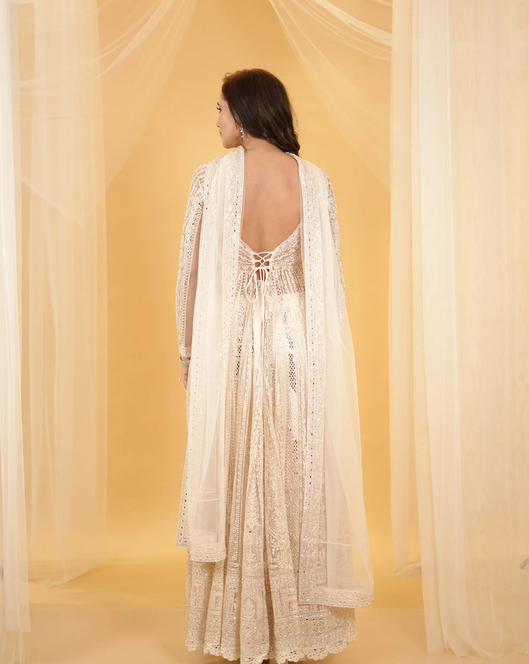 The Ivory Mirror Anarkali