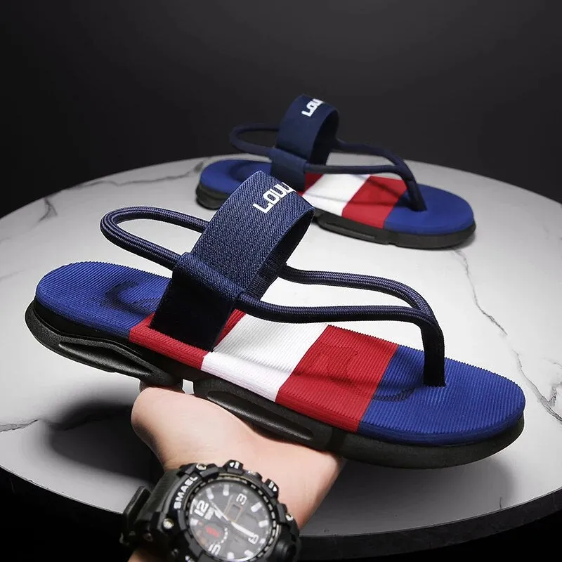 Trend Slippers Men Summer Ankle Wrap Sandals