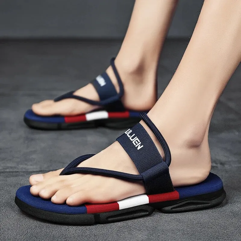 Trend Slippers Men Summer Ankle Wrap Sandals